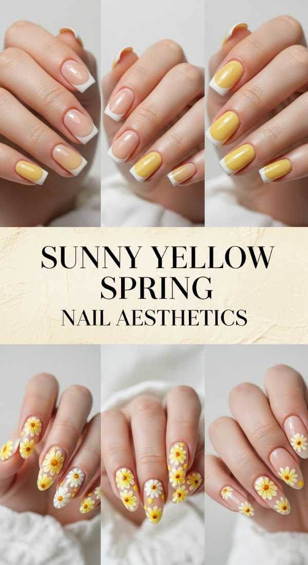 Sunny Yellow Spring Nail Aesthetics