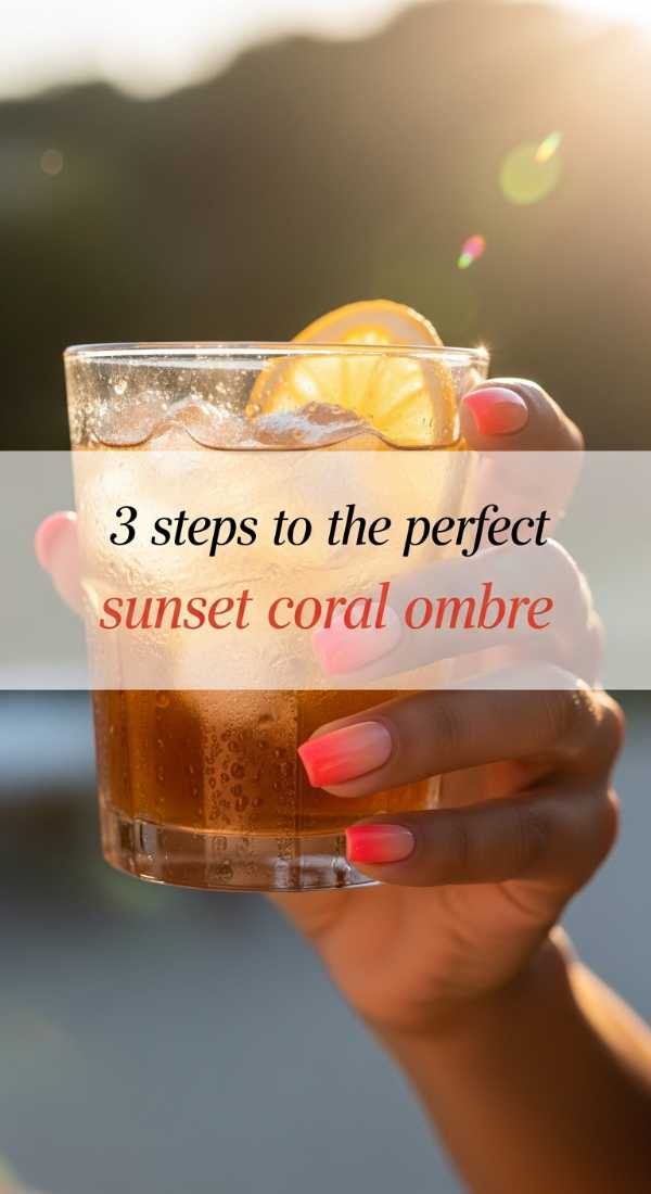 Sunset Coral Ombre Summer Nails 69e31ef414832