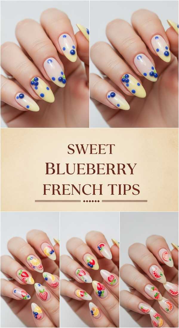 Sweet Blueberry French Tips 69e4e4aa7410f