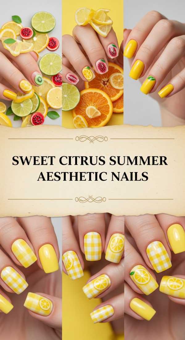Sweet Citrus Summer Aesthetic Nails 69ee409509595