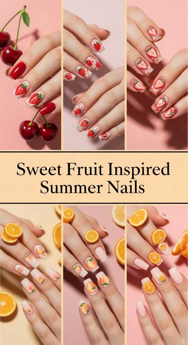Sweet Fruit Inspired Summer Nails 69ecf8774410b