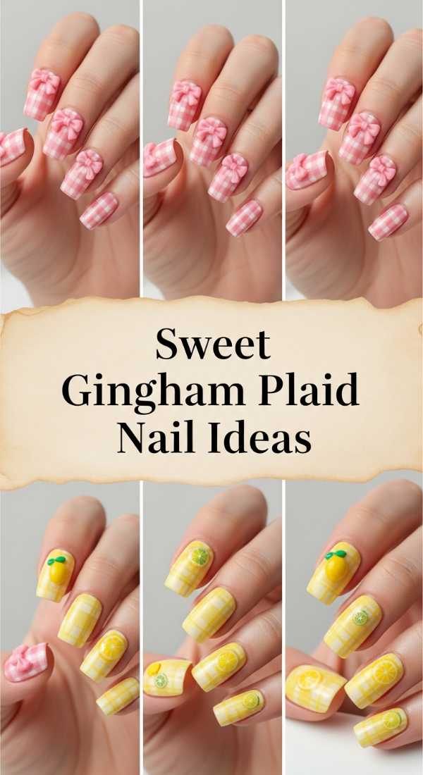 Sweet Gingham Plaid Nail Ideas 69e5f3f5d2110
