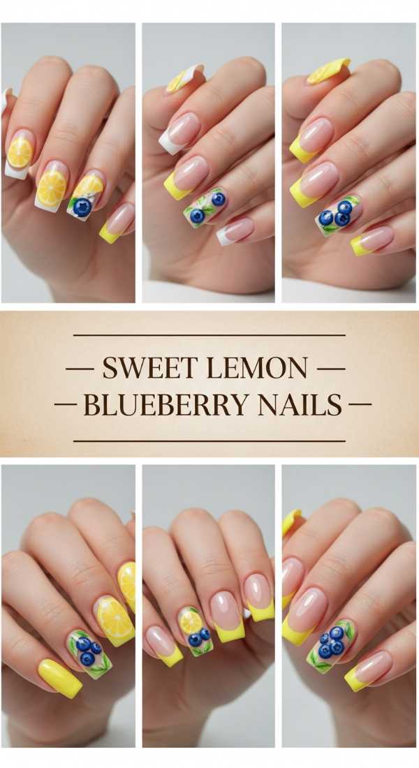 Sweet Lemon Blueberry Nails 69f0cc4b38b5b