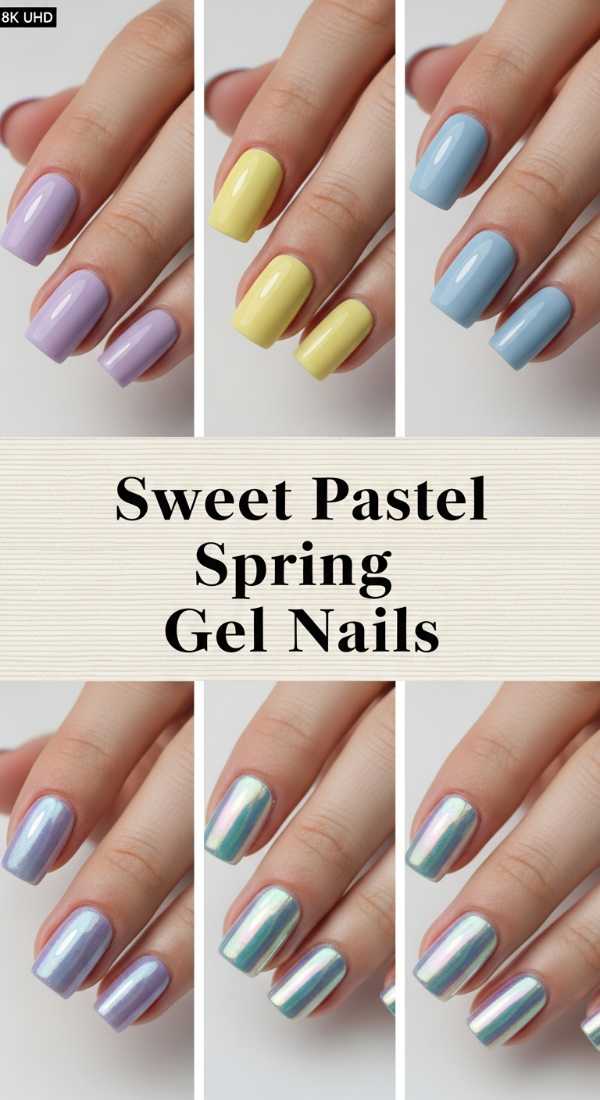Sweet Pastel Spring Gel Nails 69ecf8798ea2c