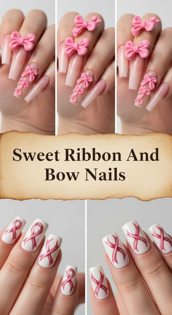 Sweet Ribbon And Bow Nails 69e5f3f791555