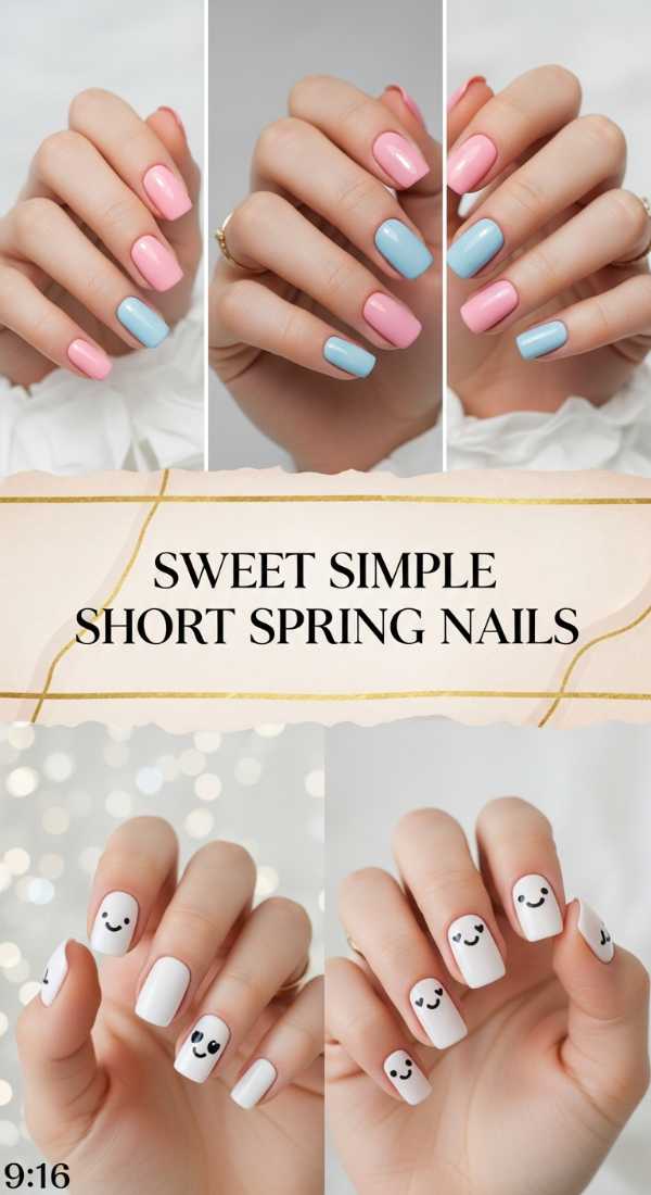 Sweet Simple Short Spring Nails 69f0ca2df061a