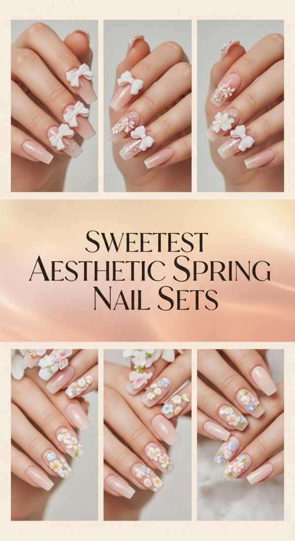 Sweetest Aesthetic Spring Nail Sets 69df3ab7e452d