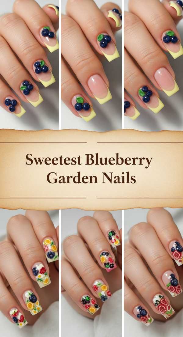 Sweetest Blueberry Garden Nails 69e350fbc0dd8