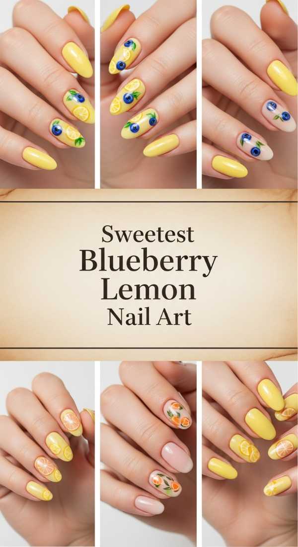 Sweetest Blueberry Lemon Nail Art 69e4e4ac75458