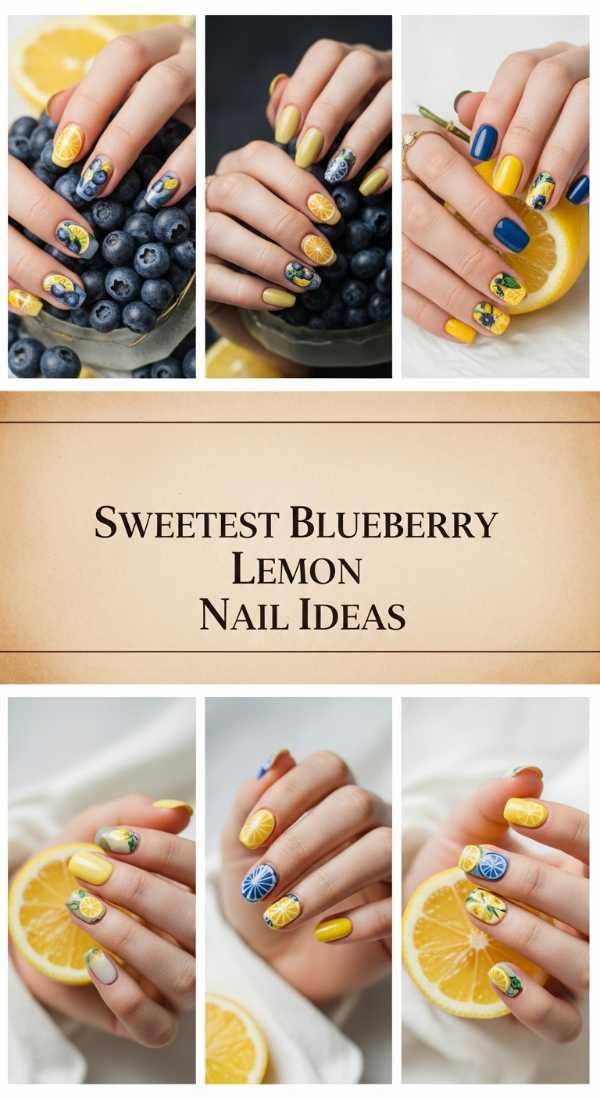 Sweetest Blueberry Lemon Nail Ideas 69f0cc2b3f95a