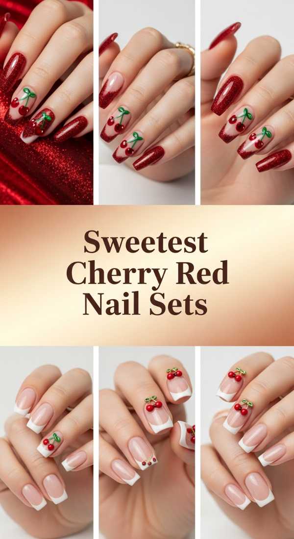 Sweetest Cherry Red Nail Sets 69f249613ee3d