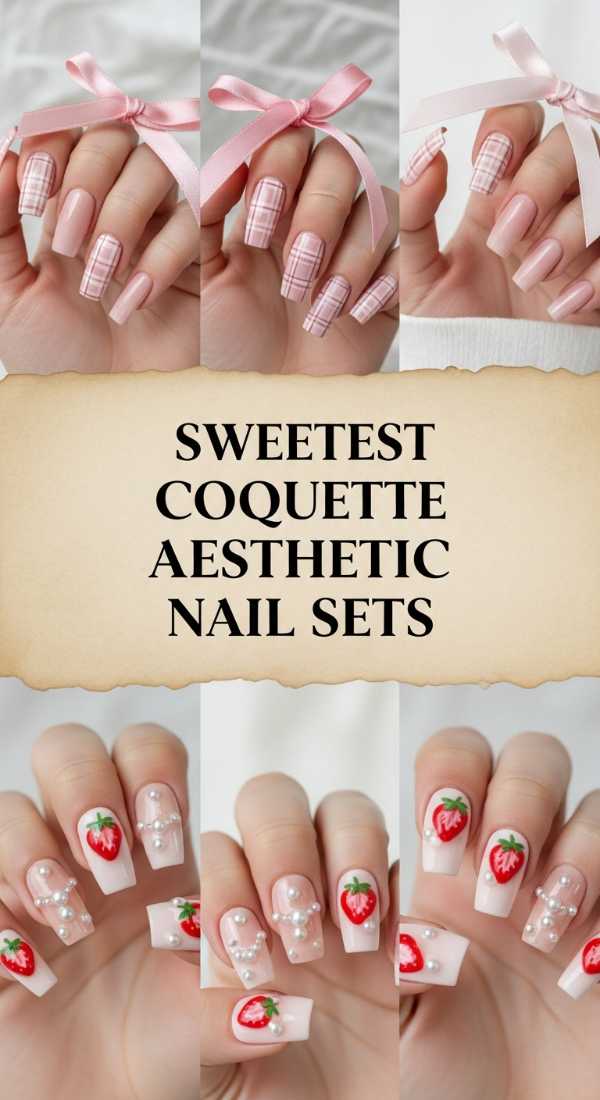 Sweetest Coquette Aesthetic Nail Sets 69e72cc844d0b
