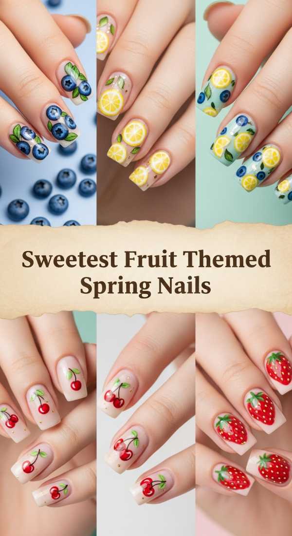 Sweetest Fruit Themed Spring Nails 69ecf74d5a8e2