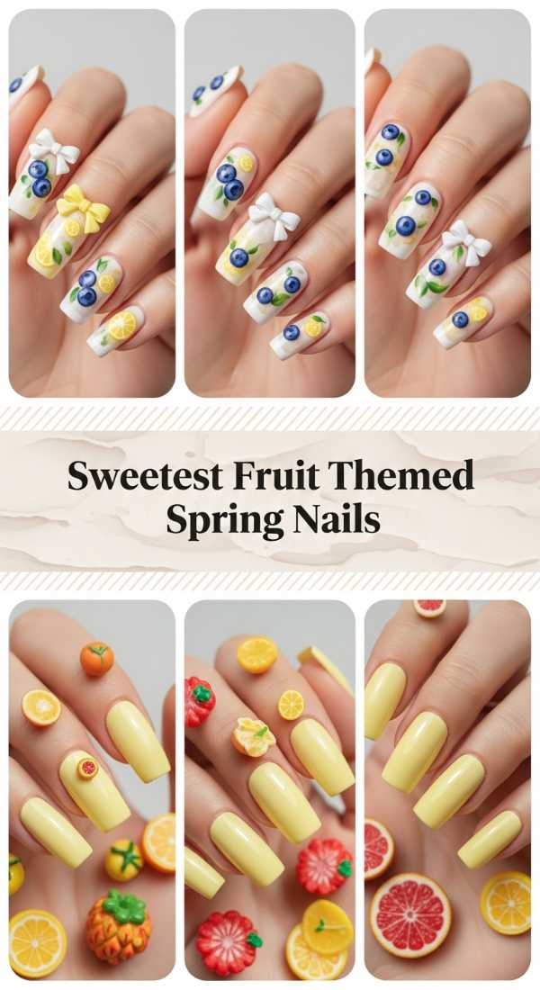 Sweetest Fruit Themed Spring Nails 69ef3c6bce32d