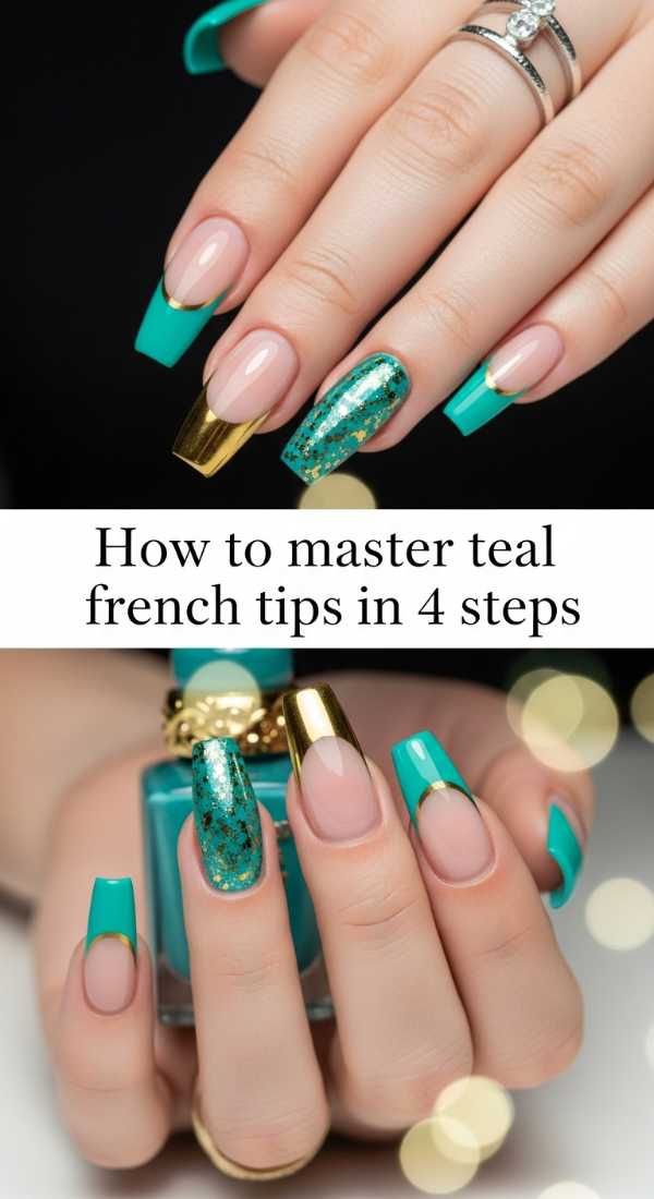 Teal And Gold French Tip Masterclass 69e31ee5a8080