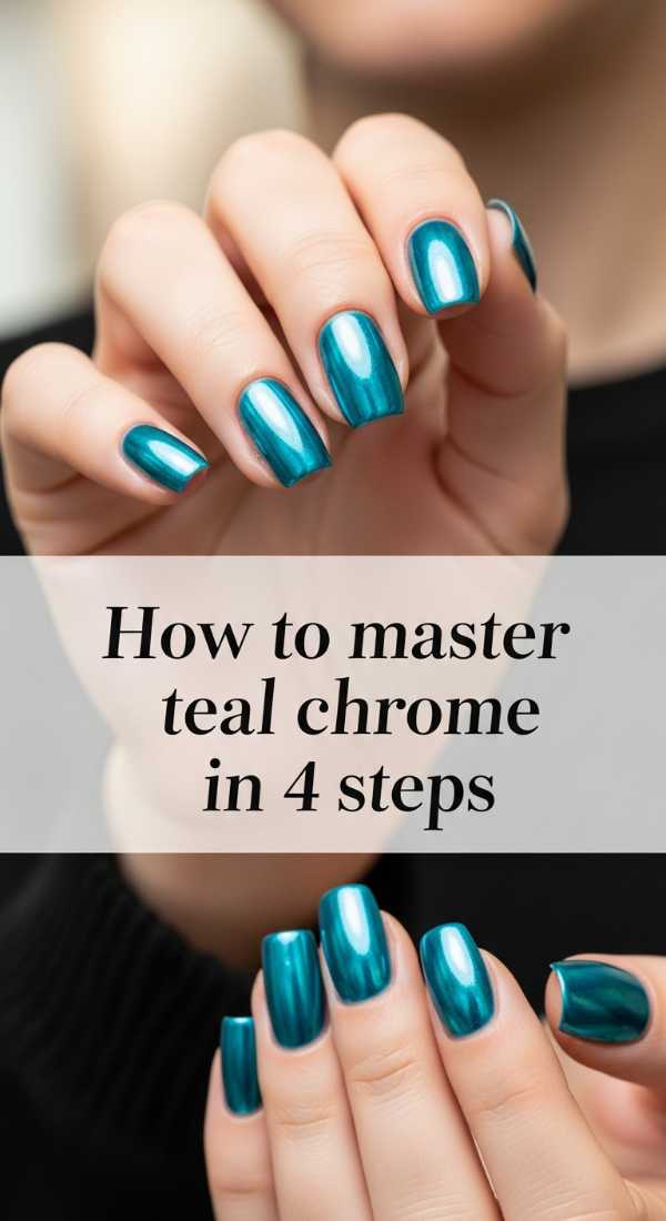 Teal Chrome Metallic Nail Tutorial 69e31ef4398bd
