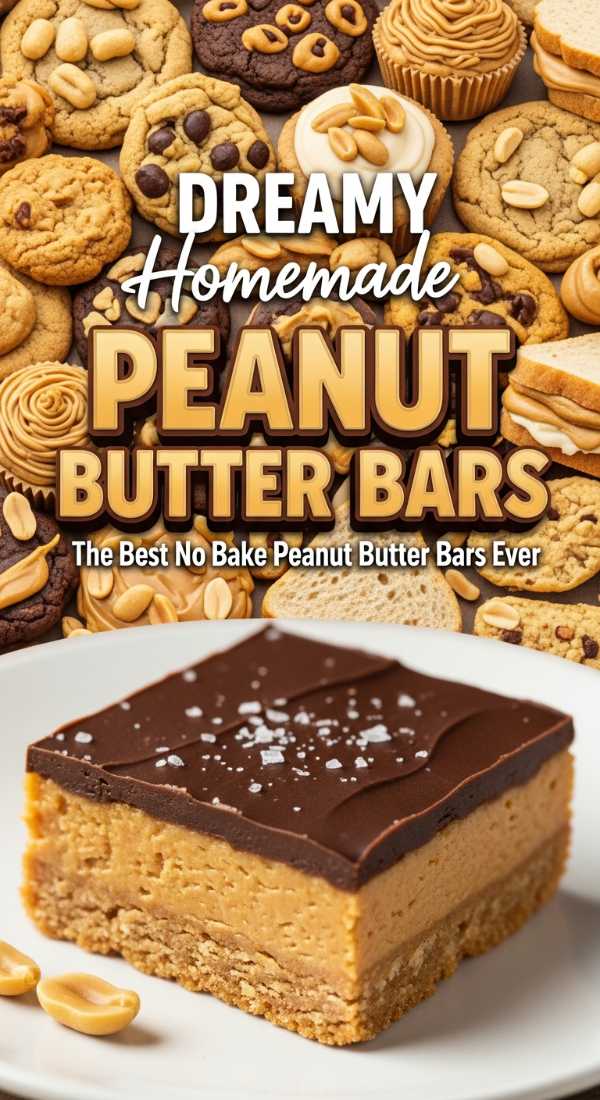 The Best No Bake Peanut Butter Bars Ever Made Without An Oven 69eb0f327cac8