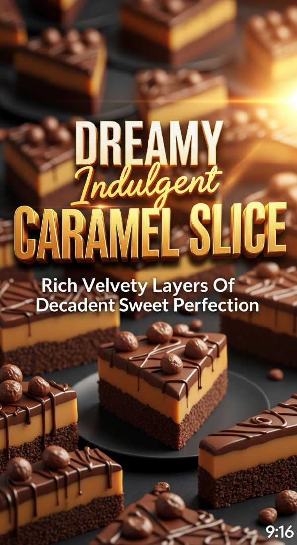 The Most Decadent Rich Caramel Slice