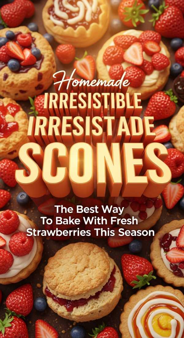 The Most Irresistible Fluffy Fresh Strawberry Scones Recipe 69edb90970434