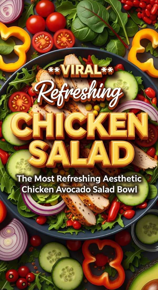 The Most Refreshing Aesthetic Chicken Avocado Salad Bowl 69eb0f4bee285