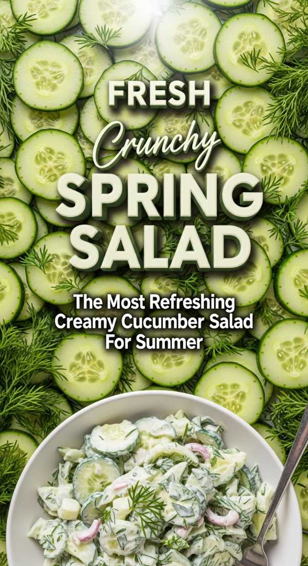 The Most Refreshing Creamy Cucumber Salad For Summer 69f1de8f4175a