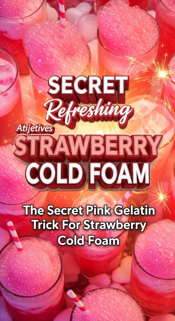 The Secret Pink Gelatin Trick For Strawberry Cold Foam