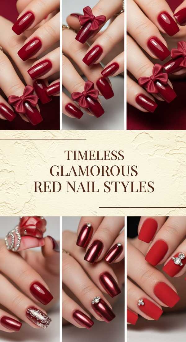 Timeless Glamorous Red Nail Styles 69e350e85cdca