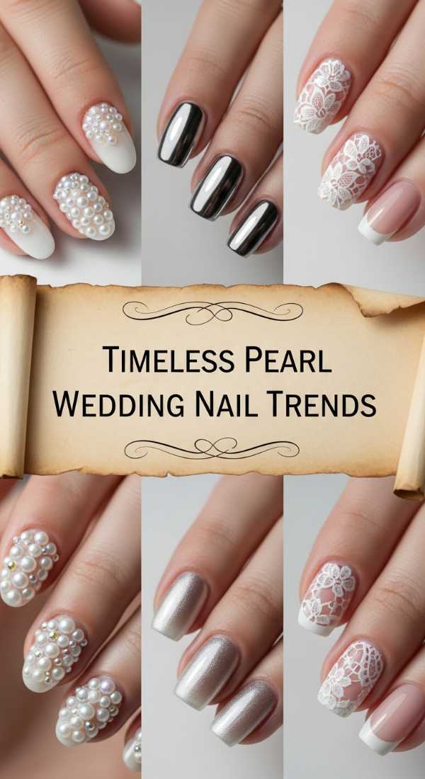 Timeless Pearl Wedding Nail Trends