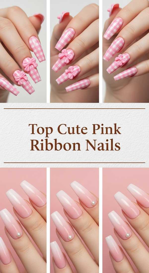 Top Cute Pink Ribbon Nails 69ee417f9dc93