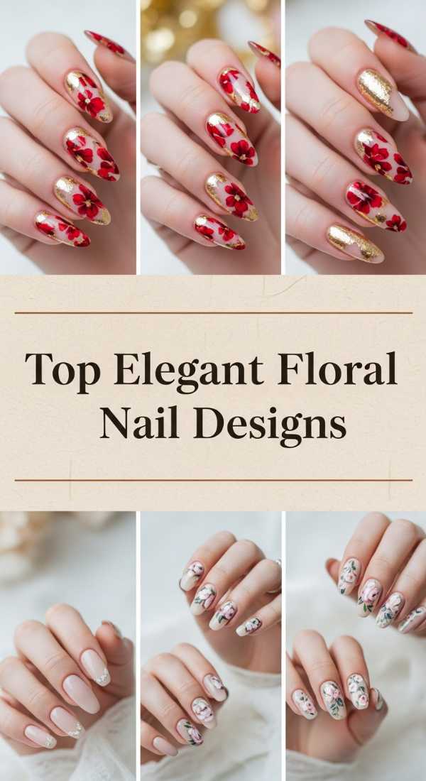 Top Elegant Floral Nail Designs 69f32b64016ee
