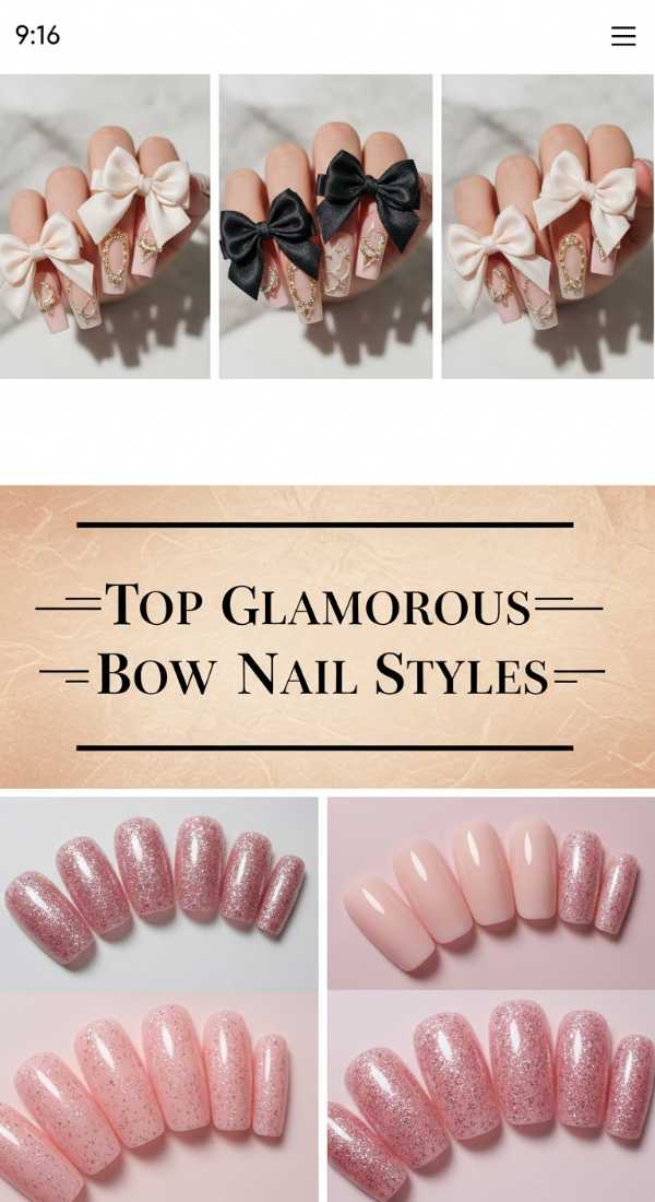 Top Glamorous Bow Nail Styles 69e4e497a8bac