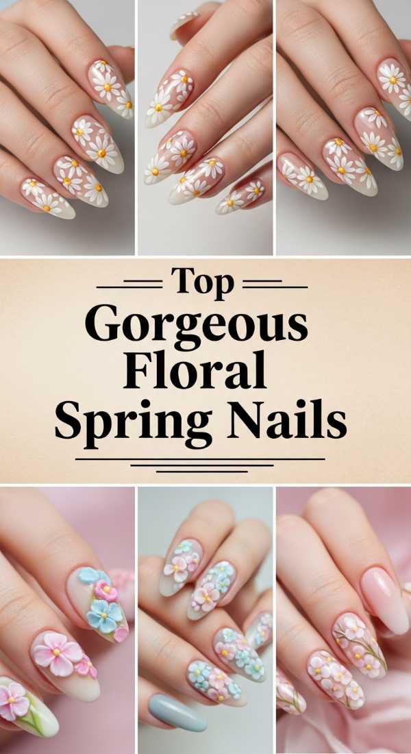 Top Gorgeous Floral Spring Nails 69e5f3eb6f75d