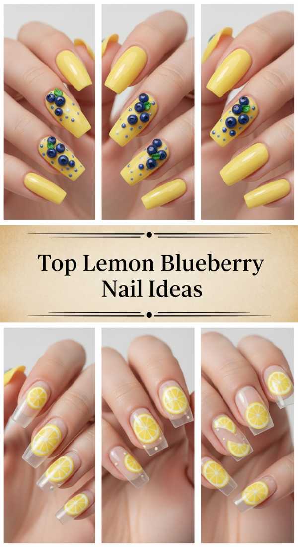 Top Lemon Blueberry Nail Ideas 69ef3ad6d7f2c