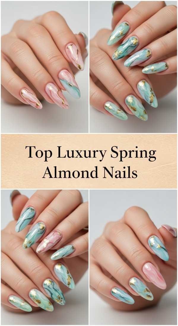 Top Luxury Spring Almond Nails 69de4580e284a