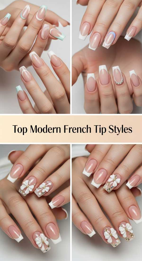 Top Modern French Tip Styles 69e350f653915