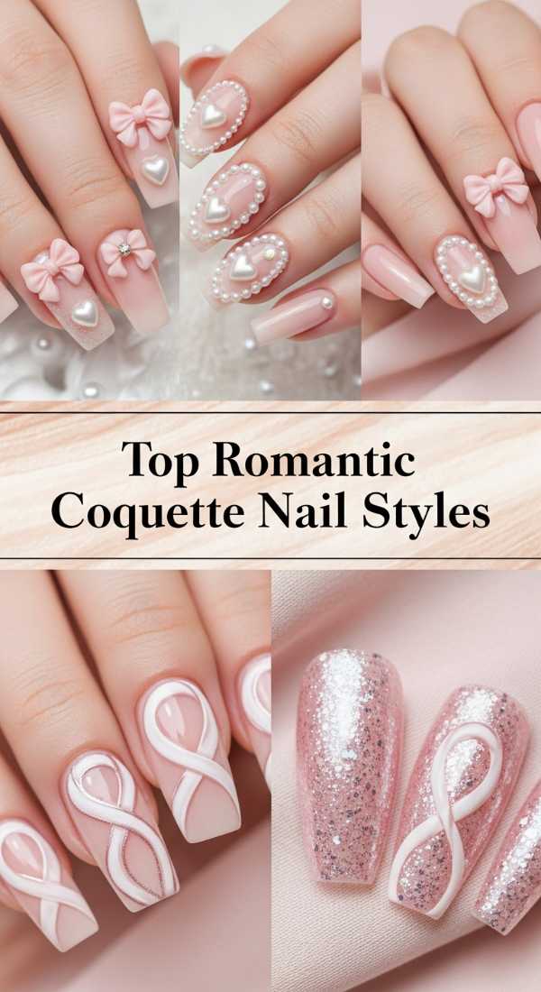 Top Romantic Coquette Nail Styles 69ef3c83a34dd