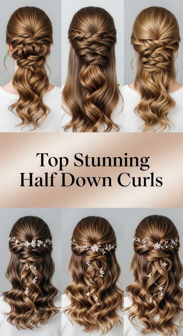 Top Stunning Half Down Curls 69f0e2ffee038