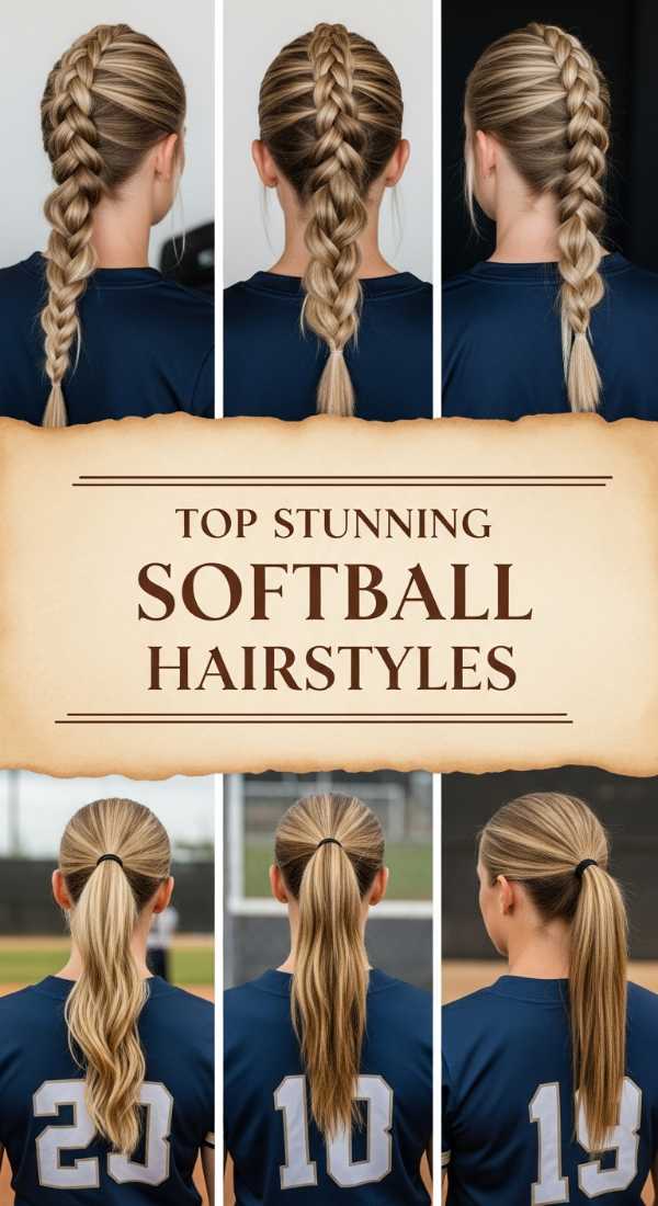Top Stunning Softball Hairstyles 69ee51bb77164