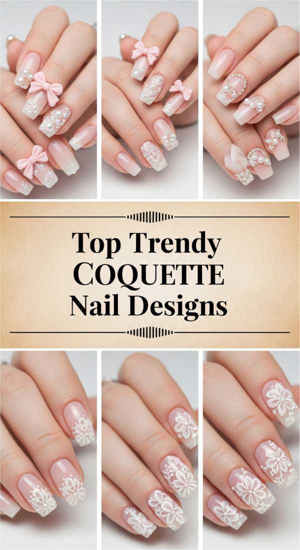 Top Trendy Coquette Nail Designs 69ee407dd25c0