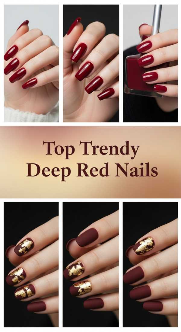 Top Trendy Deep Red Nails 69ece5a1b89fe