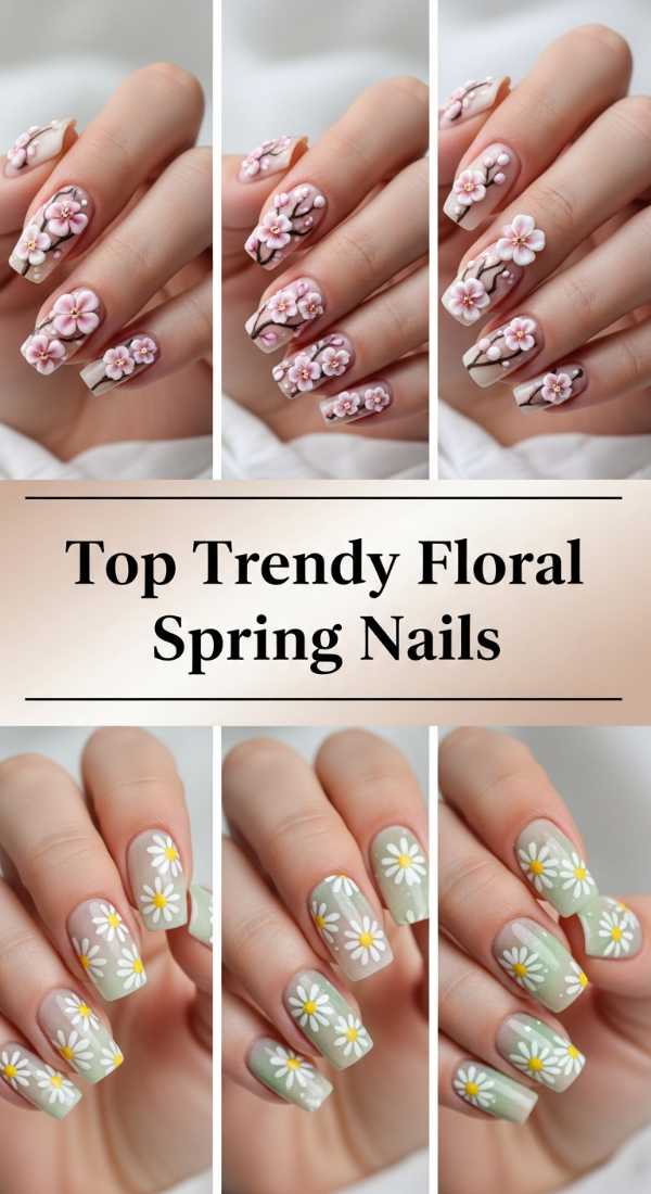Top Trendy Floral Spring Nails 69ef3c81d4c70