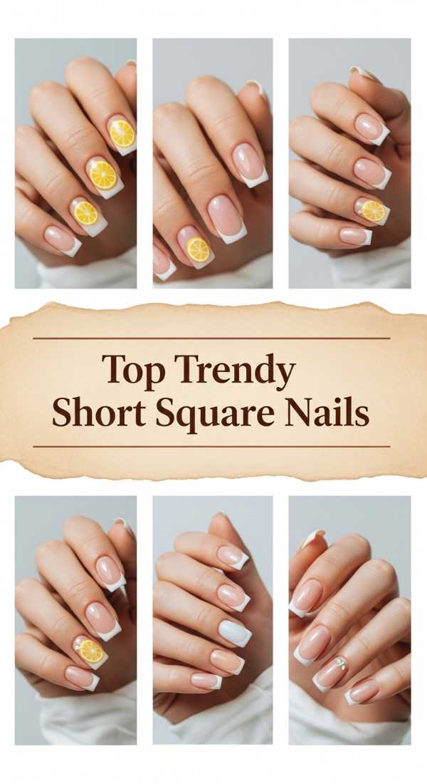 Top Trendy Short Square Nails 69e350eb76eb6