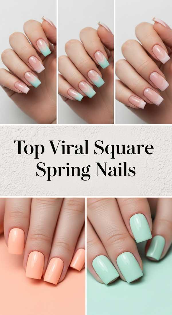 Top Viral Square Spring Nails 69f0ca2d355dd