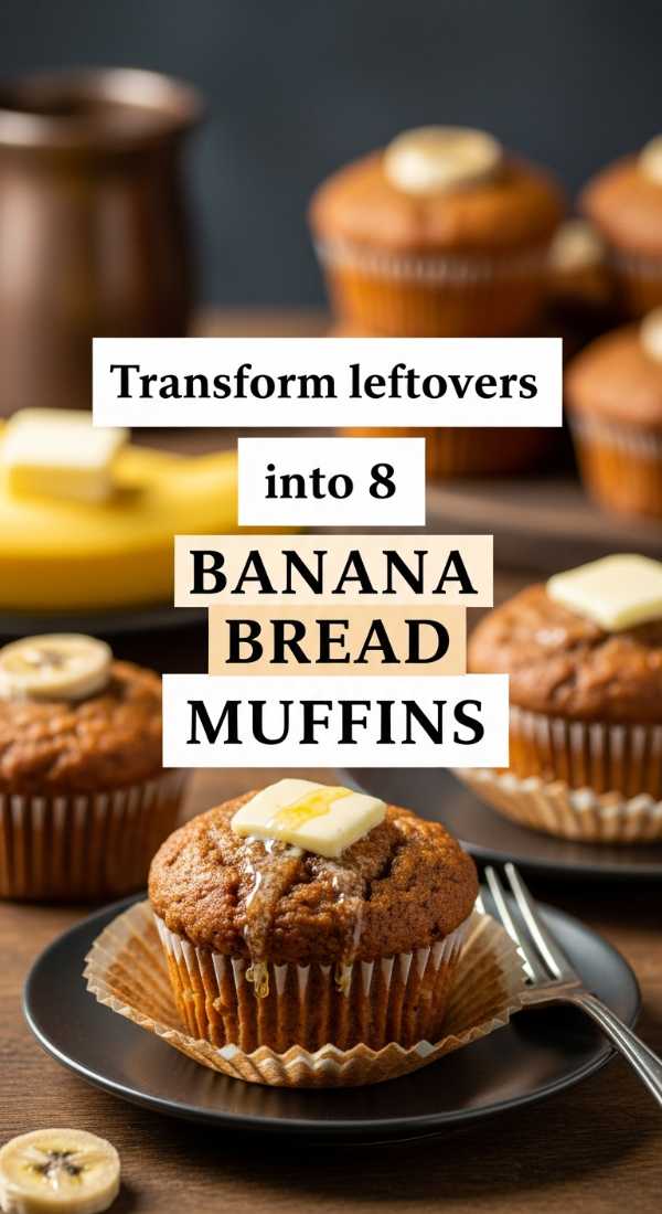 Transform Leftovers Into 8 Banana Bread Muffins 69e85586825a4