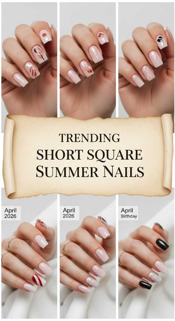 Trending Short Square Summer Nails 69ee418f8ac75