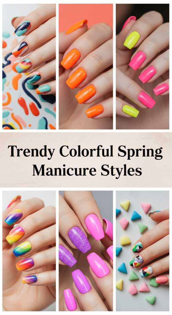 Trendy Colorful Spring Manicure Styles 69ecf8972c705