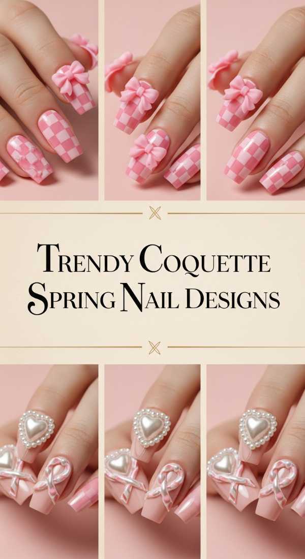 Trendy Coquette Spring Nail Designs 69df3ab85b08b