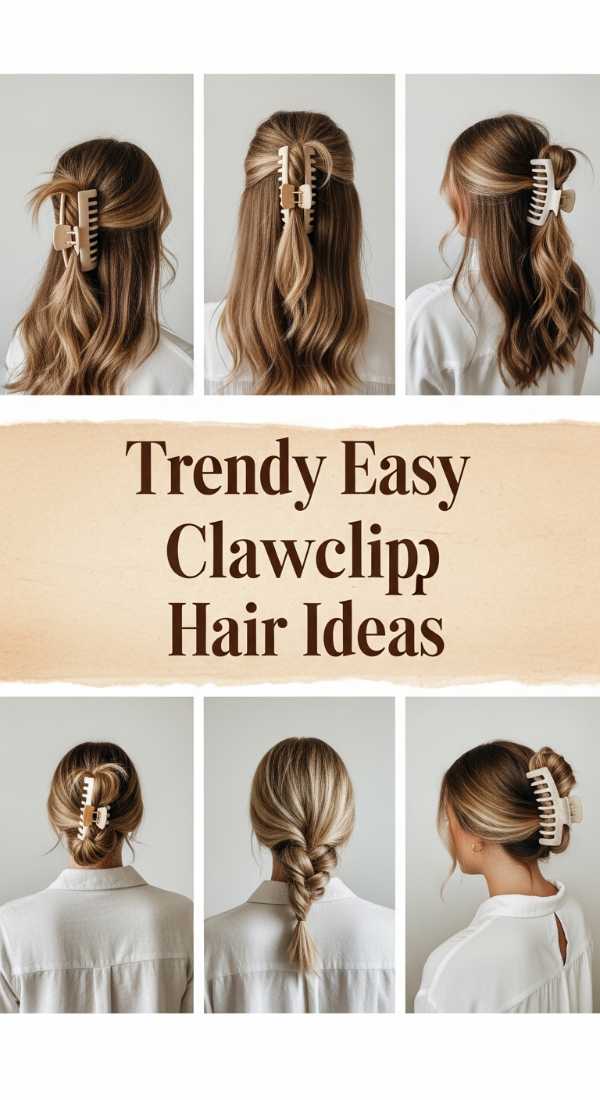 Trendy Easy Clawclip Hair Ideas