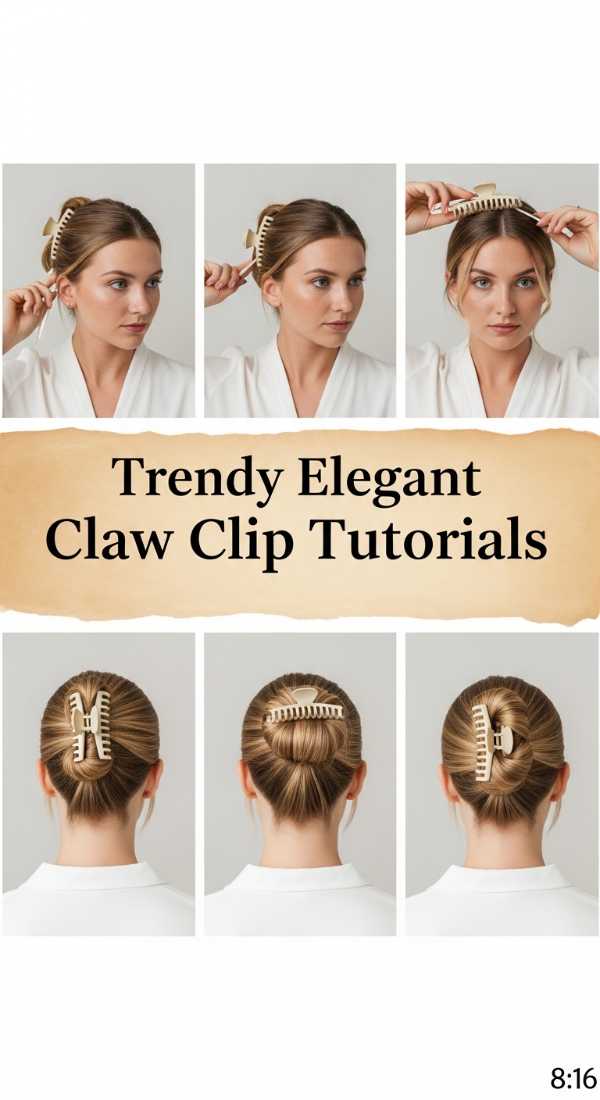 Trendy Elegant Claw Clip Tutorials 69e5e113dac7e