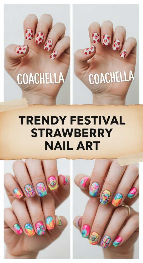 Trendy Festival Strawberry Nail Art 69f32b6ca8f0c